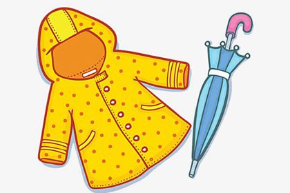 Umbrella and Raincoat
